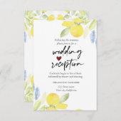 Waterverf citroenen receptie kaart (Voorkant / Achterkant)