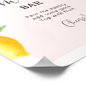 Waterverf citroenen roze Mam-osa barteken Poster (Hoek)