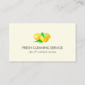 Waterverf citroenen schoonmaak service visitekaartje (Voorkant)