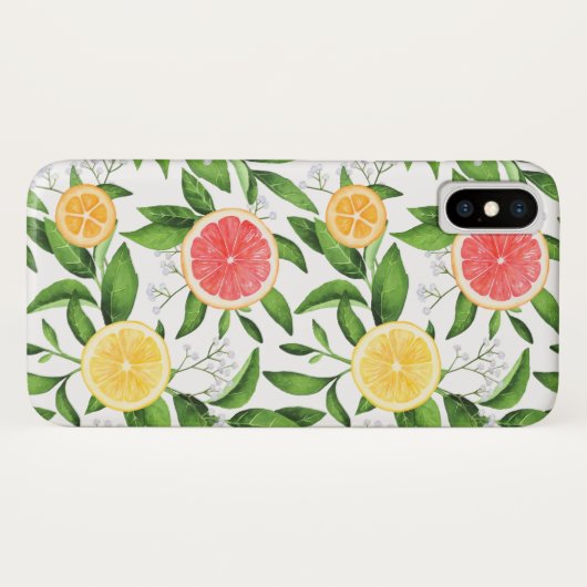 Waterverf Citroenen, Sinaasappels en Grapefruits P Case-Mate iPhone Case (Achterkant (horizontaal))