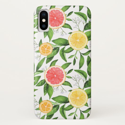 Waterverf Citroenen, Sinaasappels en Grapefruits P Case-Mate iPhone Case (Achterkant)