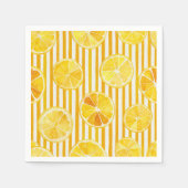 Waterverf Citroenen & Strepen Servet (Voorkant)