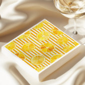 Waterverf Citroenen & Strepen Servet