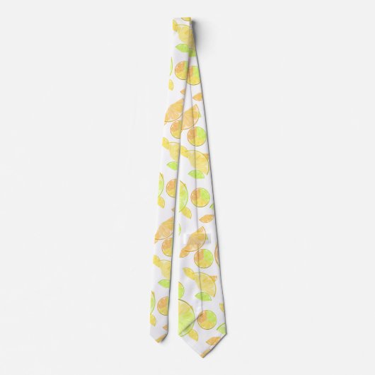 Waterverf citroenen stropdas (Achterkant)