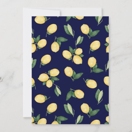 Waterverf Citroenen Trouwplannen Gewijzigd Aankondiging (Achterkant)