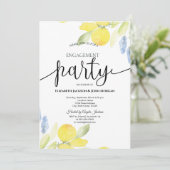 Waterverf citroenen Verloving Kaart (Staand voorkant)