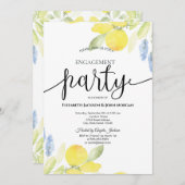 Waterverf citroenen Verloving Kaart (Voorkant / Achterkant)