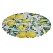 Waterverf citroenen, verse citrus tak. snijplank (Hoek)
