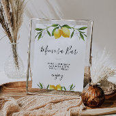 Waterverf citroenen vrijgezellenfeest mimosa staaf poster