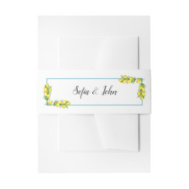 Waterverf  citroenen Weddenschap Uitnodigingen Wikkel