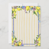 Waterverf Citroenen Yellow Stripes Baby shower Kaart (Achterkant)