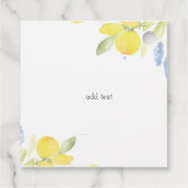 Waterverf Citroenen Zomer  Bedankjes Labels (Achterkant)