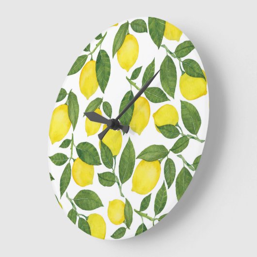 Waterverf citroenen: Zomerfruitpatroon Grote Klok (Hoek)