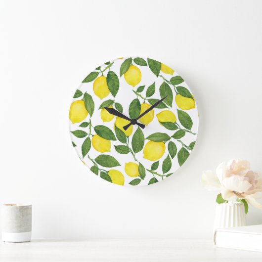 Waterverf citroenen: Zomerfruitpatroon Grote Klok (Huis)
