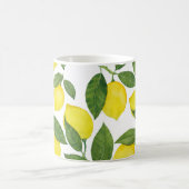 Waterverf citroenen: Zomerfruitpatroon Koffiemok (Center)