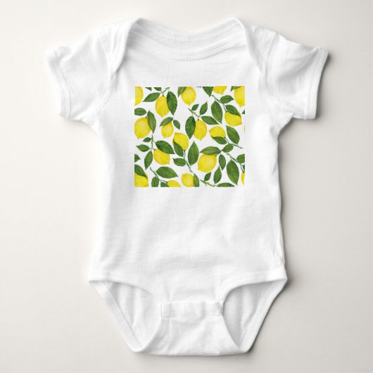Waterverf citroenen: Zomerfruitpatroon Romper (Voorkant)