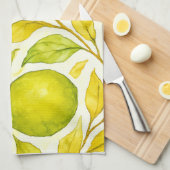 Waterverf Citroenfruit Naadloos Patroon Theedoek (Quarter Fold)