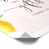 Waterverf citroenkaarten en cadeaubonnen voor baby poster (Hoek)