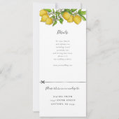 waterverf citroenkrans w rsvp bijgevoegde bruiloft kaart (Achterkant)