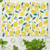 Waterverf citroenmotief theedoek (Gevouwen)