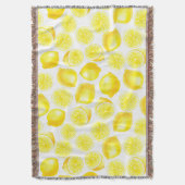 Waterverf-citroenontwerp Deken (Voorkant Verticaal)