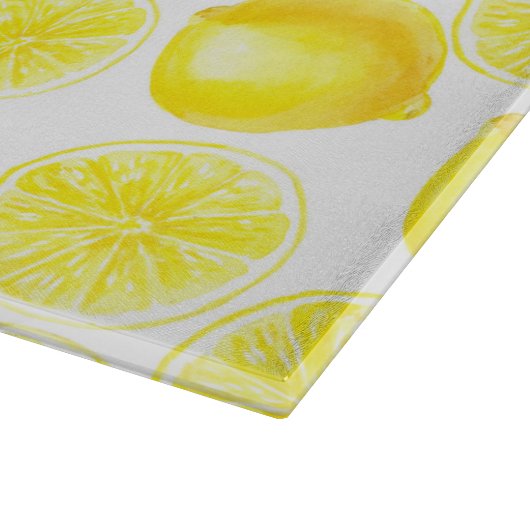 Waterverf-citroenontwerp Snijplank (Hoek)
