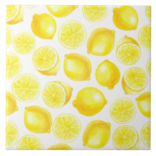 Waterverf-citroenontwerp Tegeltje (Voorkant)