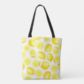 Waterverf-citroenontwerp Tote Bag (Achterkant)