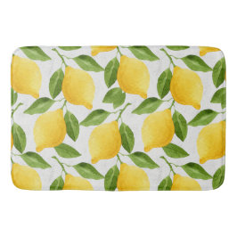 Waterverf citroenpatroon badmat