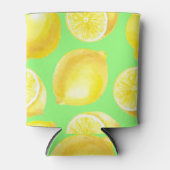Waterverf citroenpatroon blikjeskoeler (Voorkant)