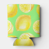 Waterverf citroenpatroon blikjeskoeler (Achterkant)