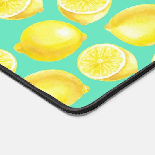 Waterverf citroenpatroon bureaumat (Hoek)