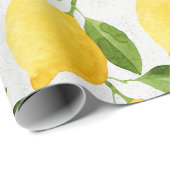 Waterverf citroenpatroon cadeaupapier (Rol Hoek)