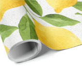 Waterverf citroenpatroon cadeaupapier (Rol Hoek)