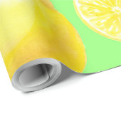 Waterverf citroenpatroon cadeaupapier (Rol Hoek)