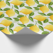 Waterverf citroenpatroon cadeaupapier (Hoek)