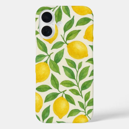 waterverf citroenpatroon Case-Mate iPhone case (Achterkant)
