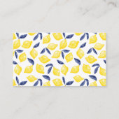 Waterverf Citroenpatroon Citrus Luier Raffle Informatiekaartje (Achterkant)