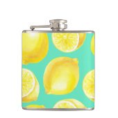 Waterverf citroenpatroon heupfles (Voorkant)