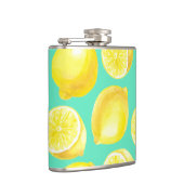 Waterverf citroenpatroon heupfles (Rechts)