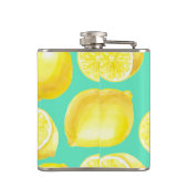 Waterverf citroenpatroon heupfles (Achterkant)