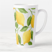 Waterverf citroenpatroon latte mok (Rechts)