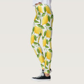 Waterverf citroenpatroon leggings (Links)