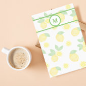 Waterverf citroenpatroon monogram gepersonaliseerd post-it® notes