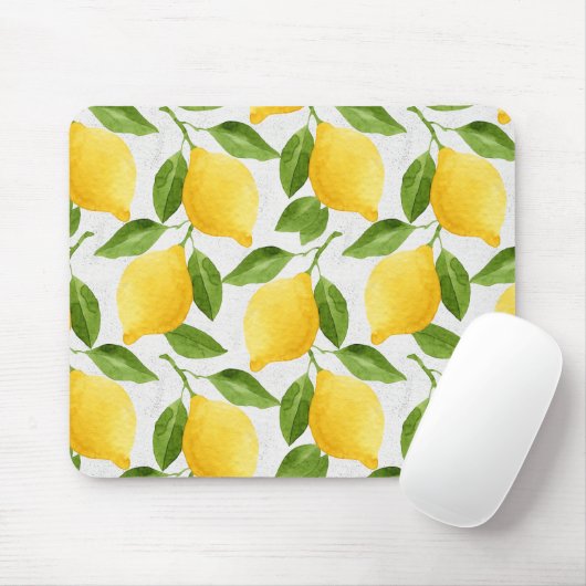 Waterverf citroenpatroon muismat (Met muis)