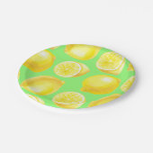 Waterverf citroenpatroon papieren bordje (Gekanteld)