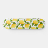 Waterverf citroenpatroon persoonlijk skateboard (Horizontaal)