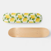 Waterverf citroenpatroon persoonlijk skateboard (Horizontaal)