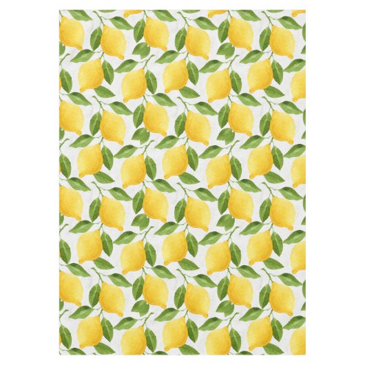 Waterverf citroenpatroon tafelkleed (Voorkant)