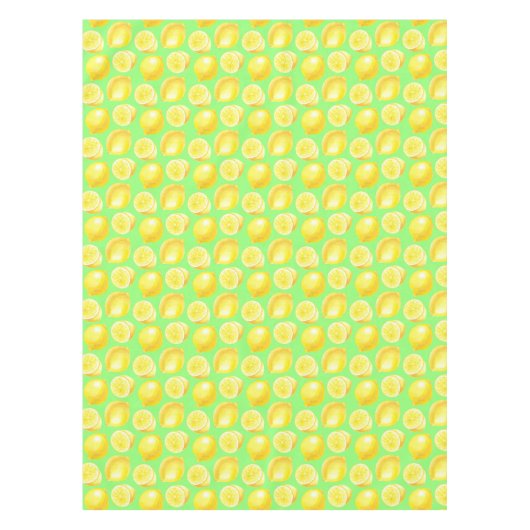 Waterverf citroenpatroon tafelkleed (Voorkant)